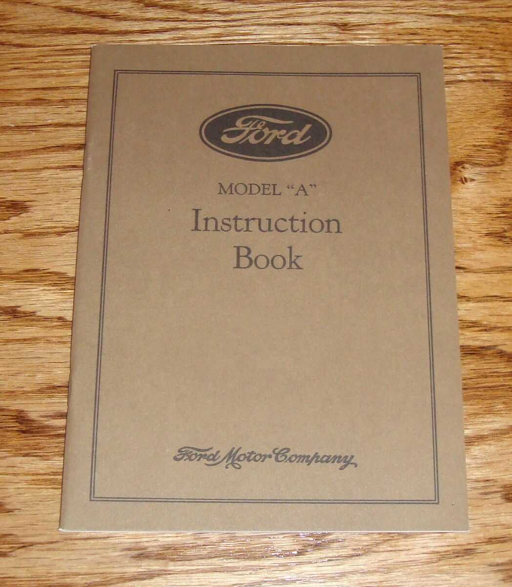 1930 ford model a owners manual