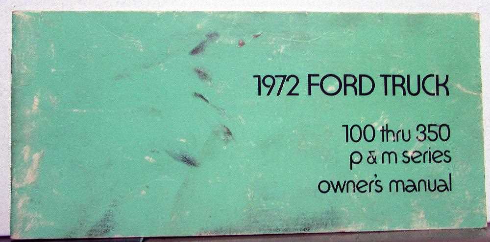 1972 ford f100 owners manual