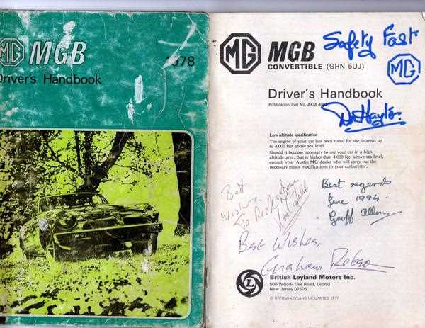 1972 mgb owners manual