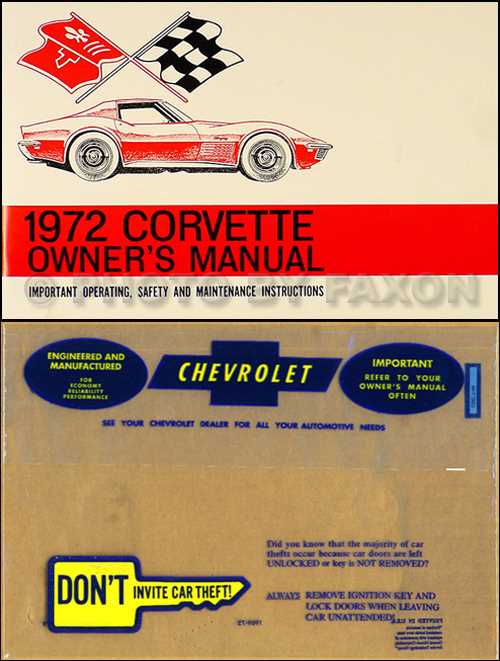 1977 corvette owners manual