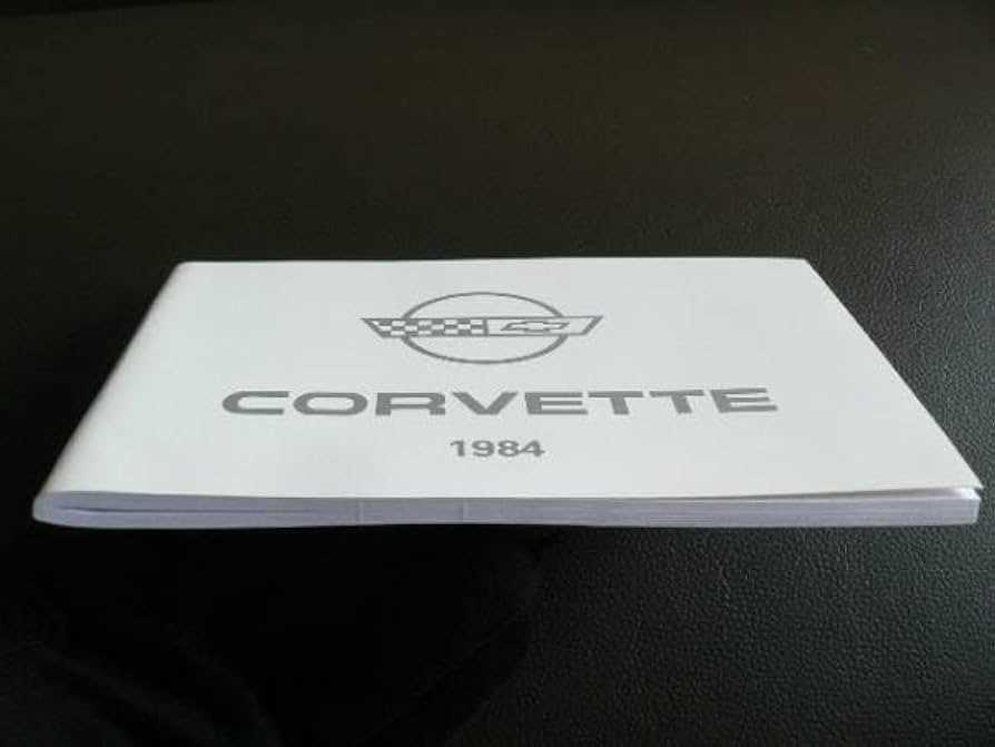 1984 corvette owners manual