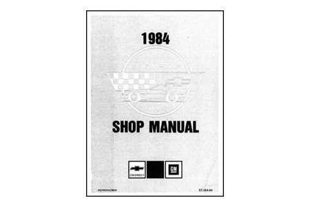 1984 corvette owners manual