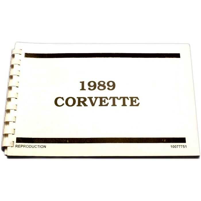 1989 corvette owners manual