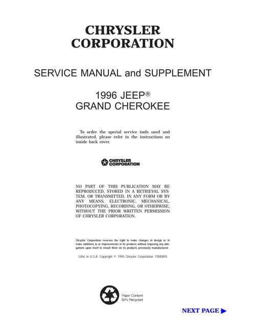 1991 jeep cherokee owners manual