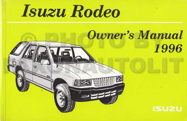 1992 isuzu rodeo owners manual