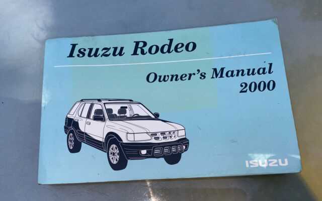 1992 isuzu rodeo owners manual