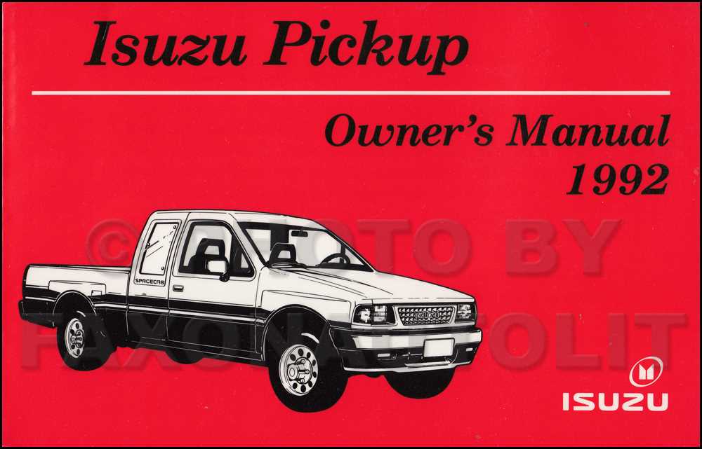 1992 isuzu rodeo owners manual