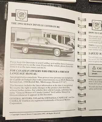 1994 cadillac deville owners manual