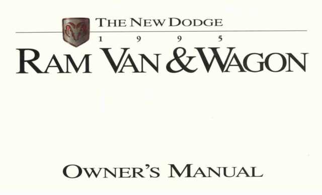 1995 dodge ram 2500 owners manual