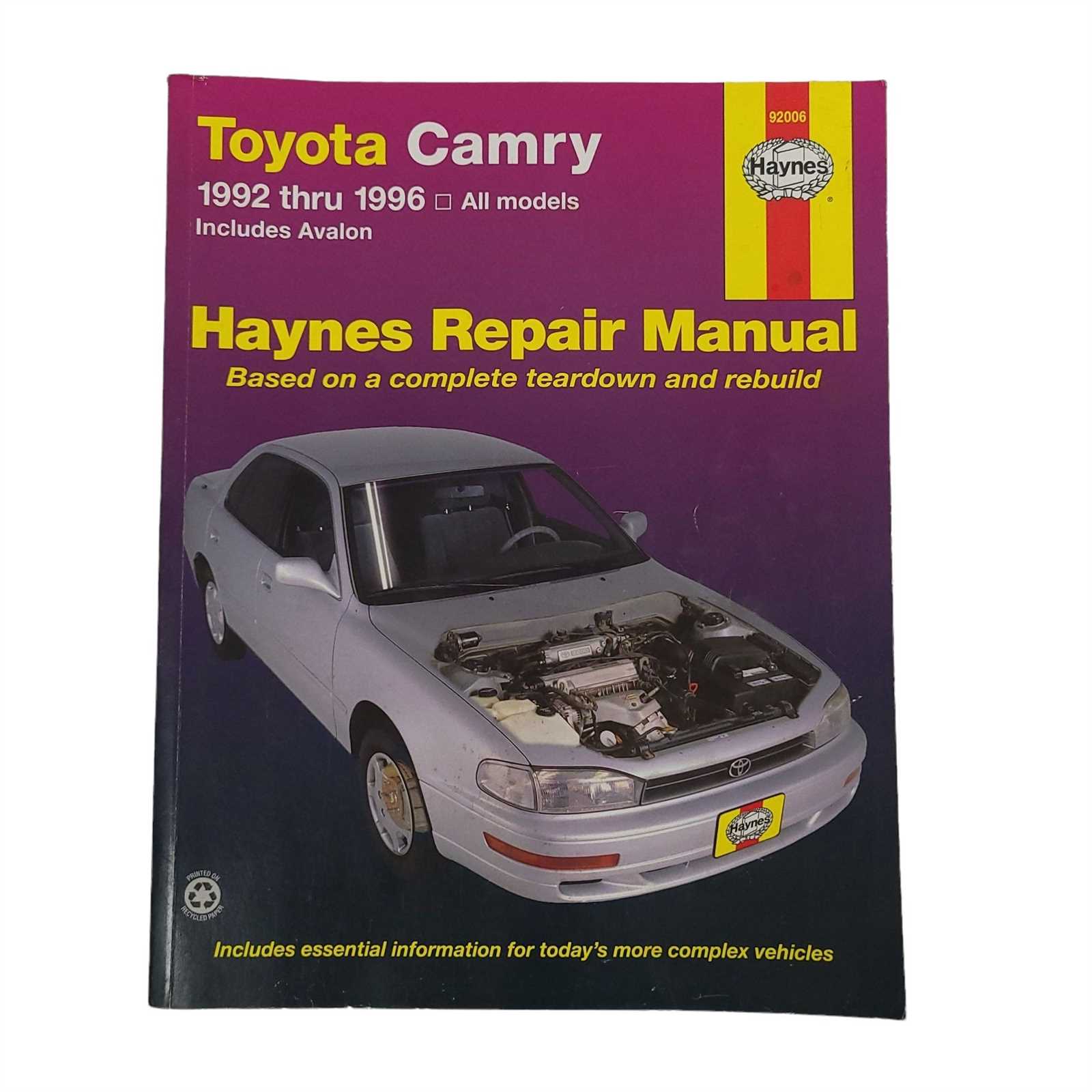 1996 toyota camry owners manual