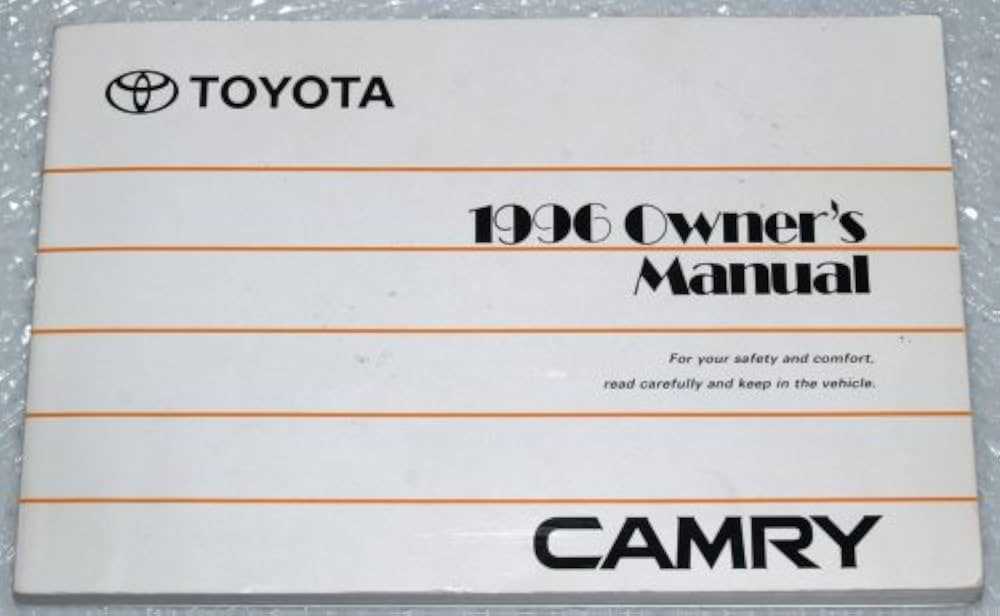 1996 toyota camry owners manual