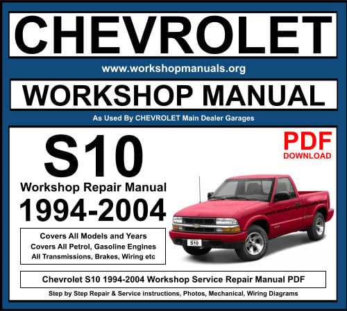 1996 chevy s10 owners manual