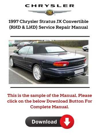 1997 chrysler sebring owners manual