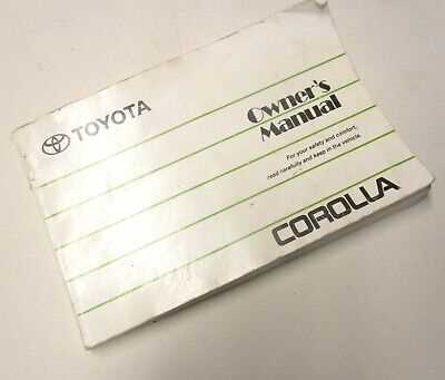 1997 toyota corolla owners manual