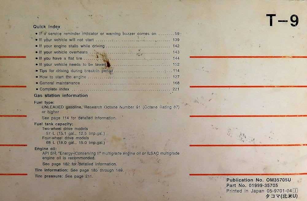 1997 toyota tacoma owners manual