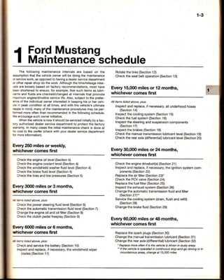 1998 ford mustang owners manual