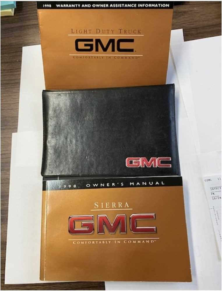 1998 gmc sierra owners manual