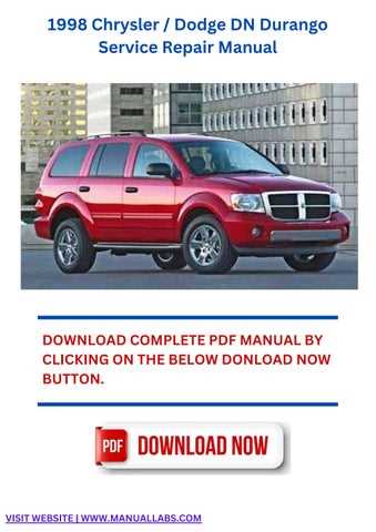 1998 dodge durango owners manual