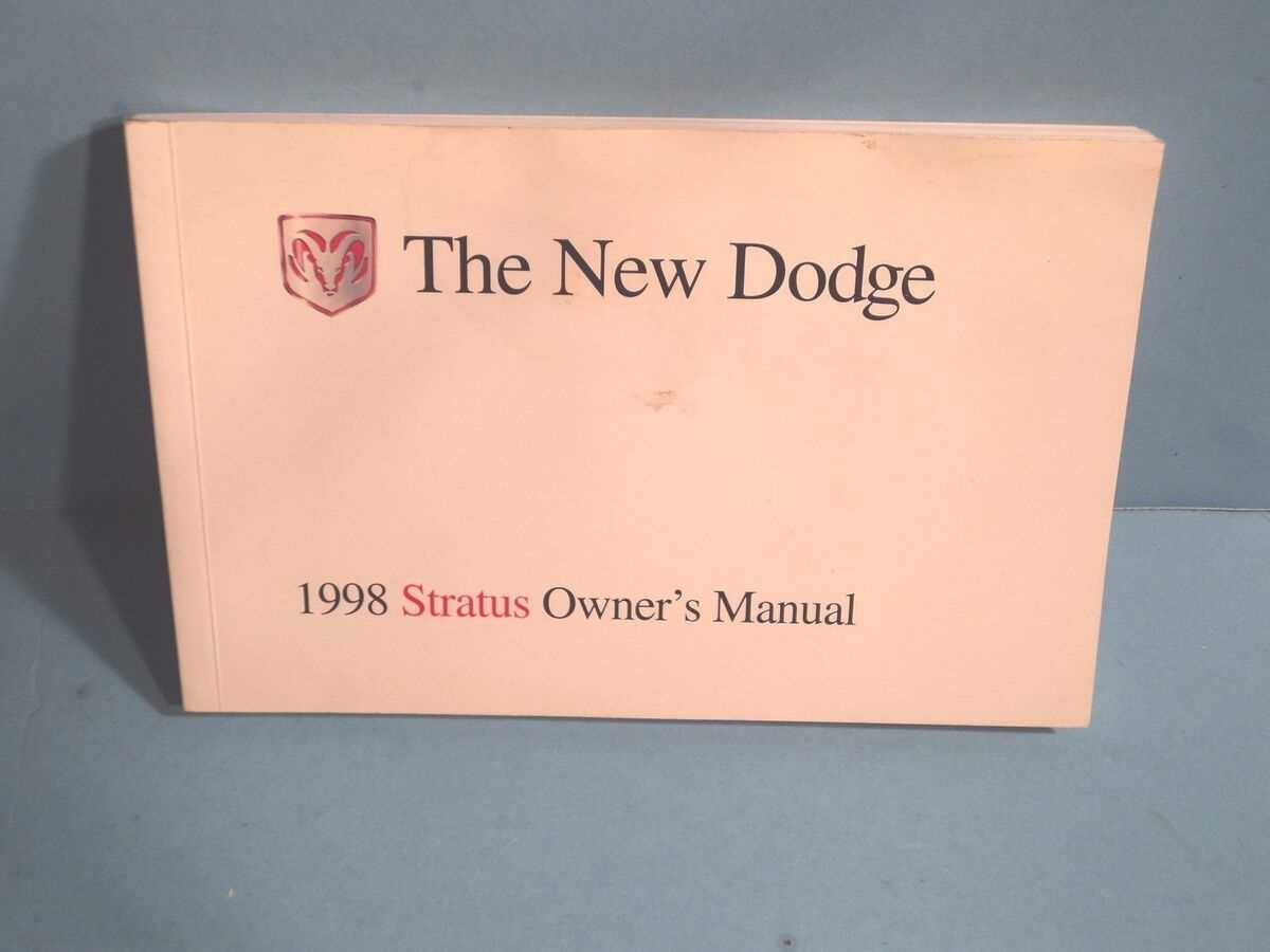 1998 dodge stratus owners manual