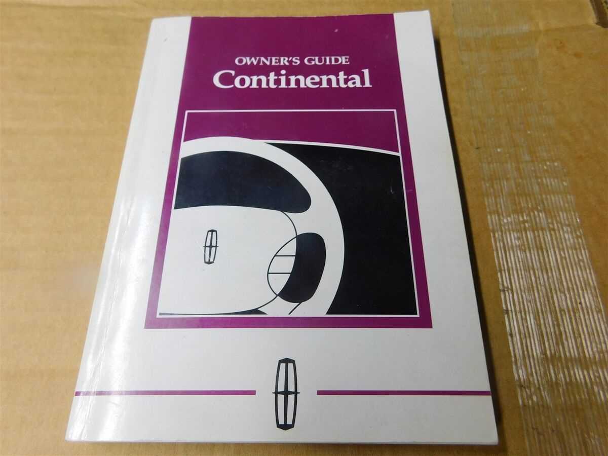 1998 lincoln continental owners manual