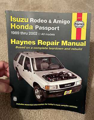 1999 isuzu rodeo owners manual