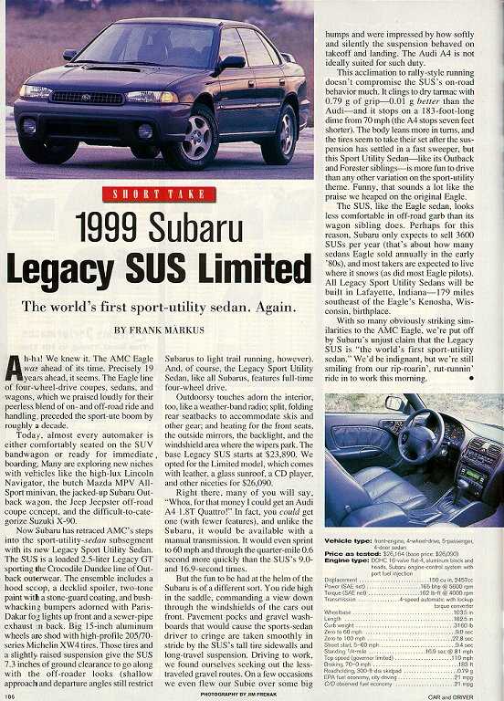 1999 subaru legacy outback owners manual