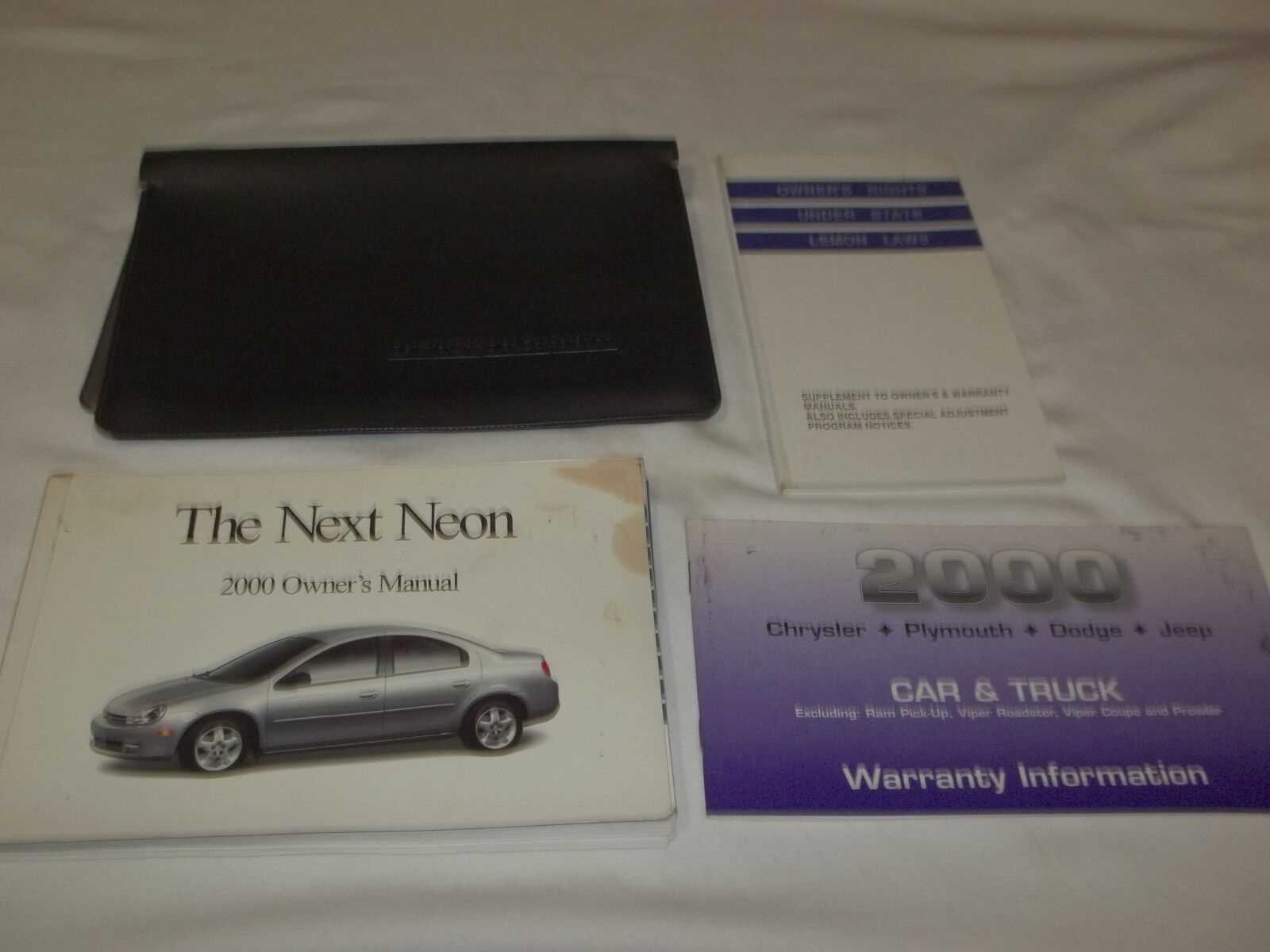 2000 dodge neon owners manual