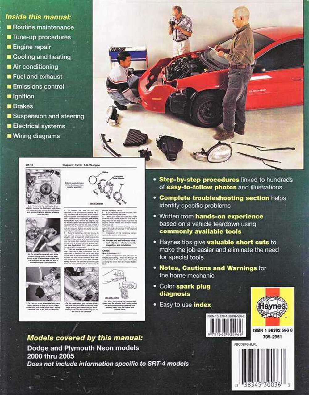 2000 dodge neon owners manual