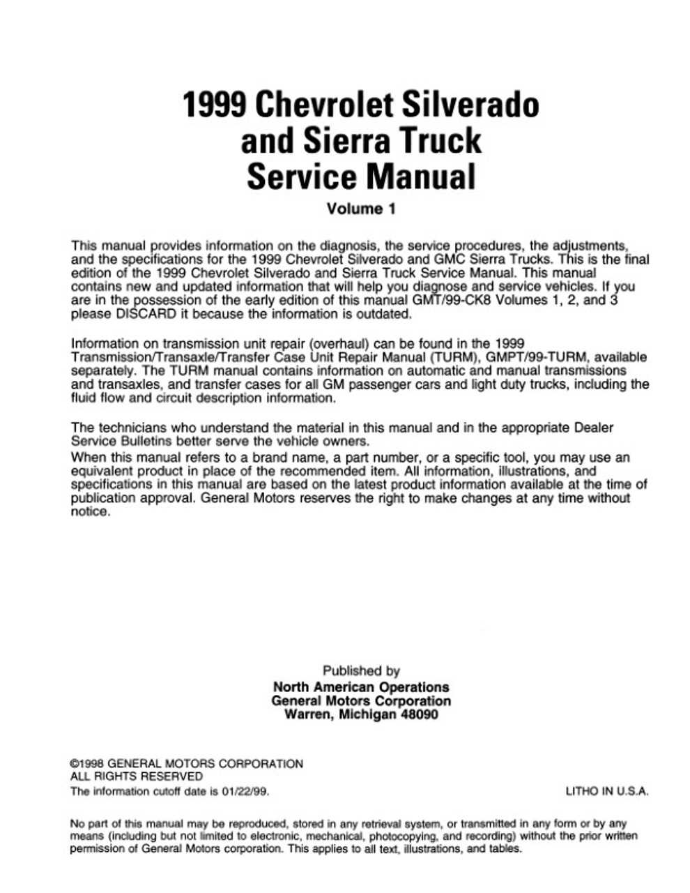 2000 silverado owners manual