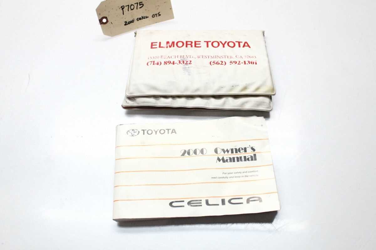 2000 toyota celica owners manual