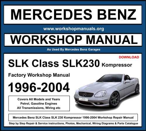 2001 mercedes slk 230 owners manual