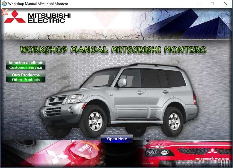 2001 mitsubishi montero owners manual