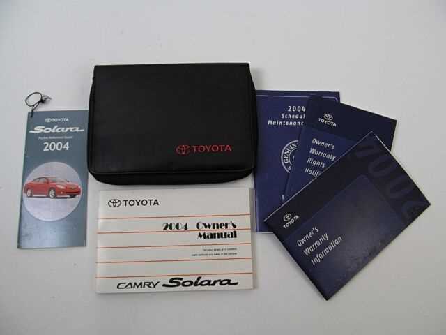 2001 toyota solara owners manual