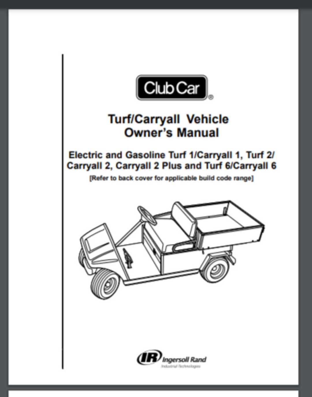 2002 club car owners manual