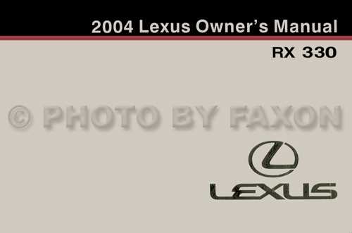 2002 lexus rx300 owners manual