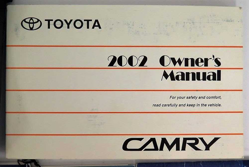 2002 toyota camry owners manual