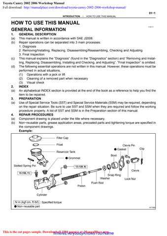 2002 toyota camry owners manual