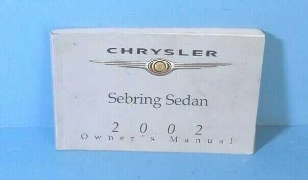 2002 chrysler sebring owners manual