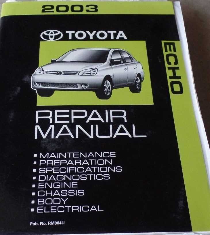 2003 toyota echo owners manual