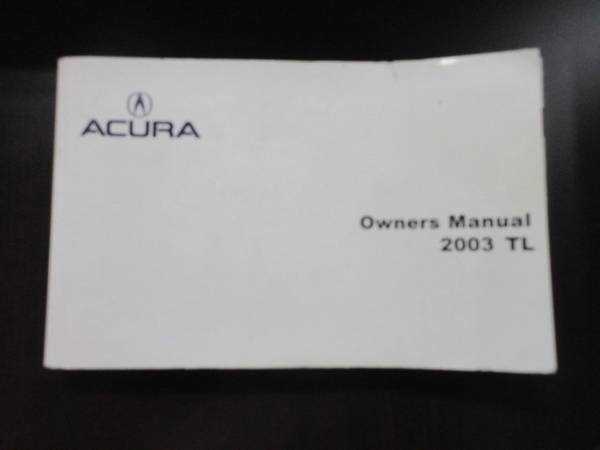 2003 acura cl type s owners manual