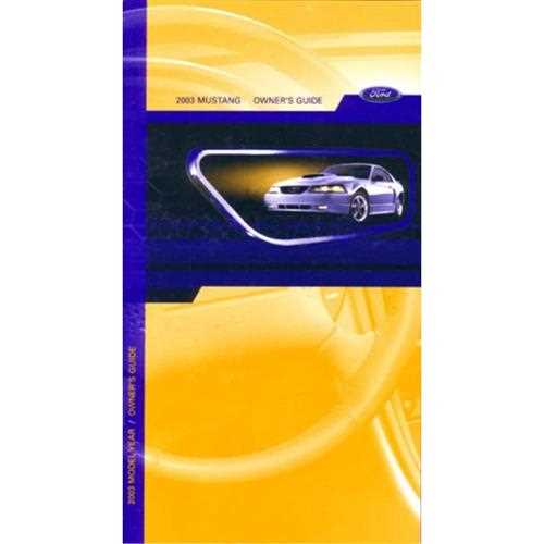 2003 mustang gt owners manual