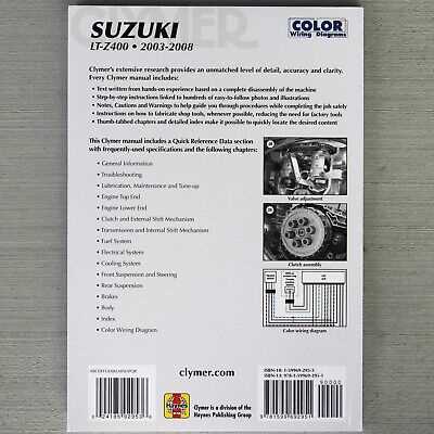 2003 suzuki ltz 400 owners manual