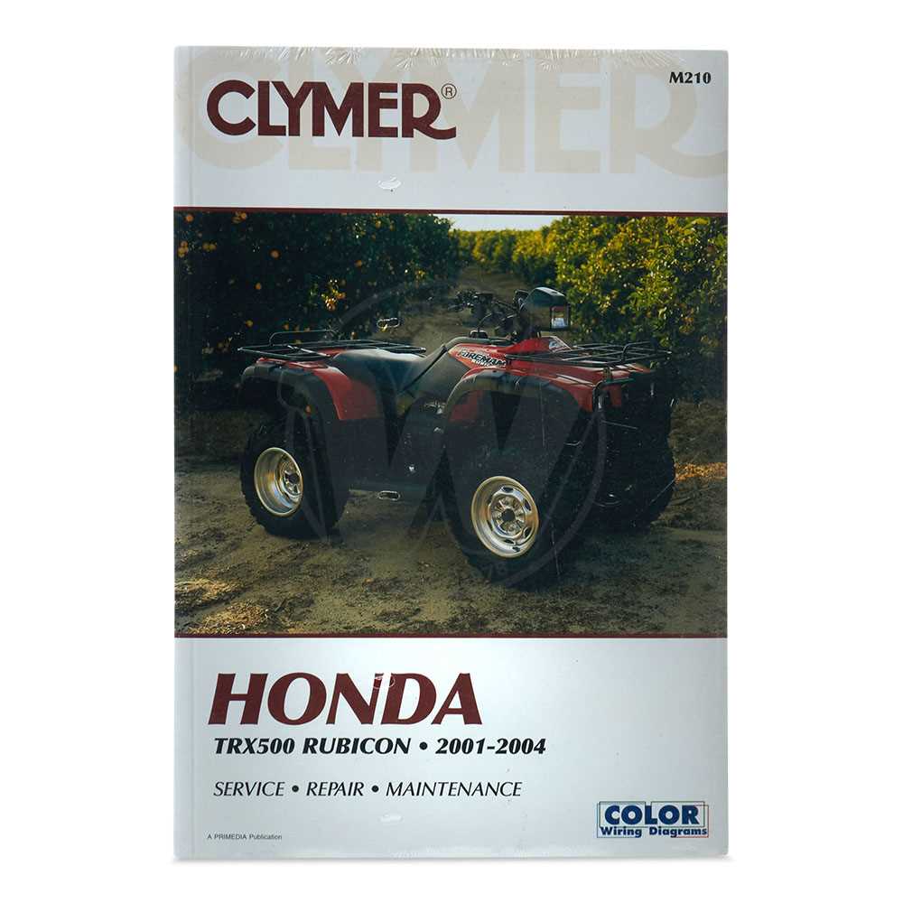 2004 honda rubicon owners manual