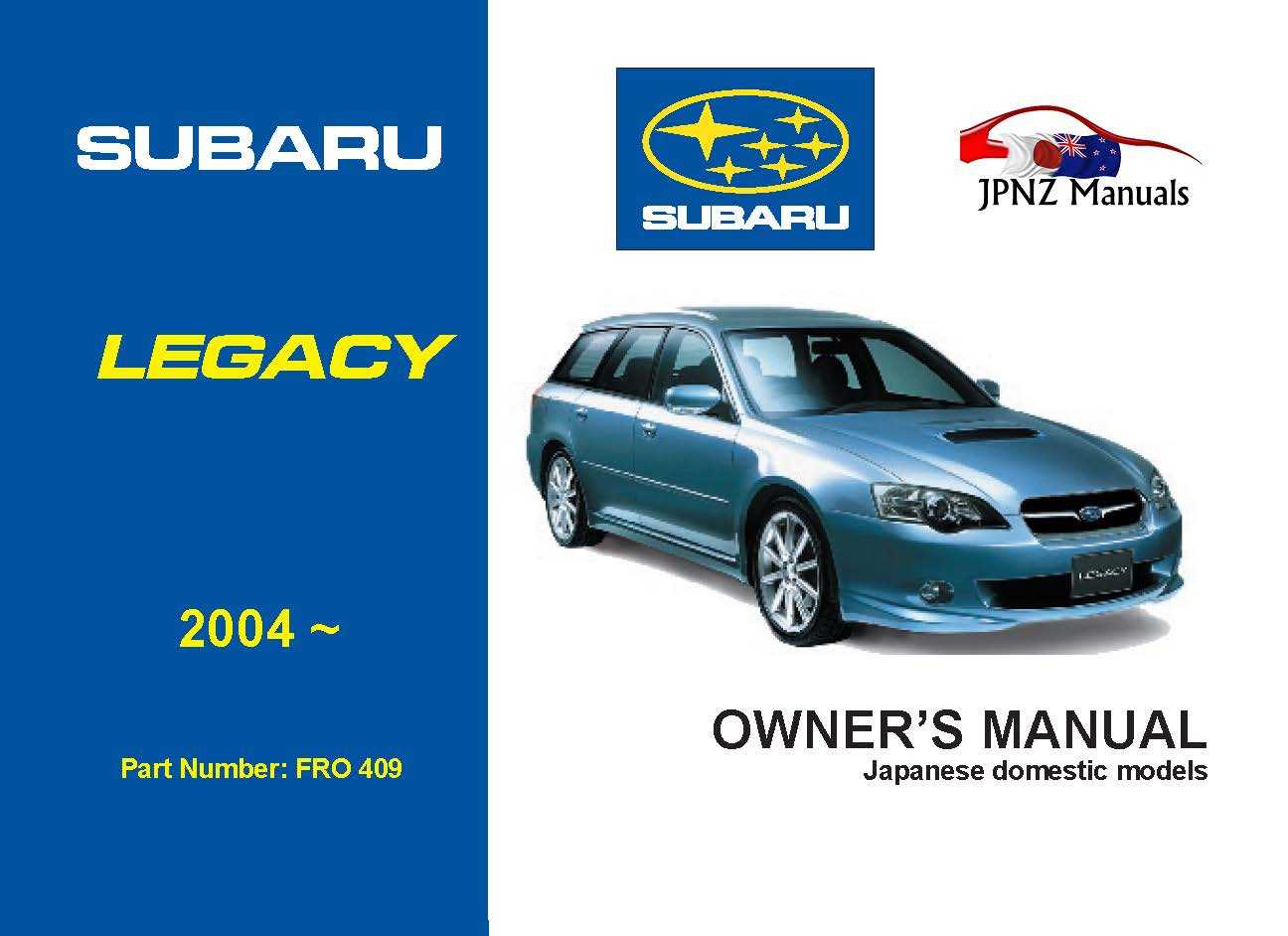 2004 subaru outback owners manual