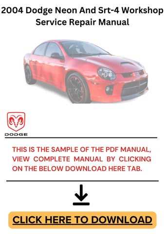 2005 dodge neon owners manual