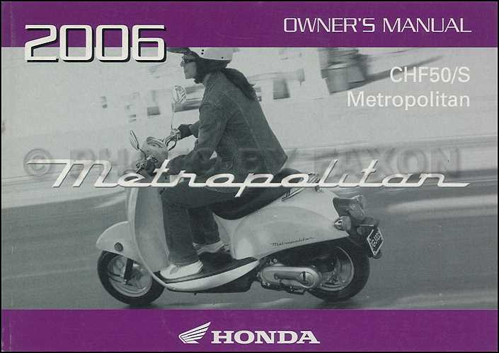 2005 honda metropolitan owners manual