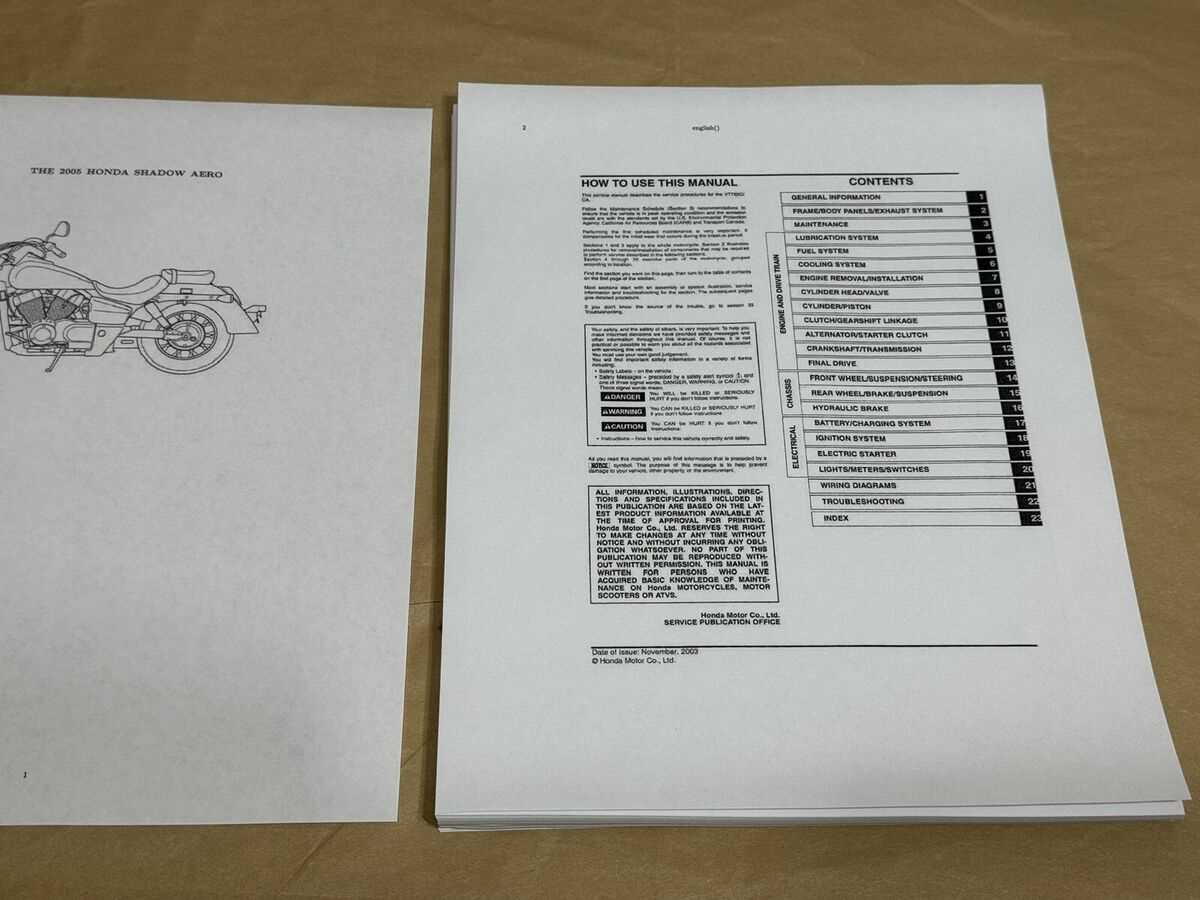 2005 honda shadow 750 owners manual