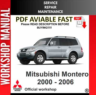 2005 mitsubishi montero owners manual