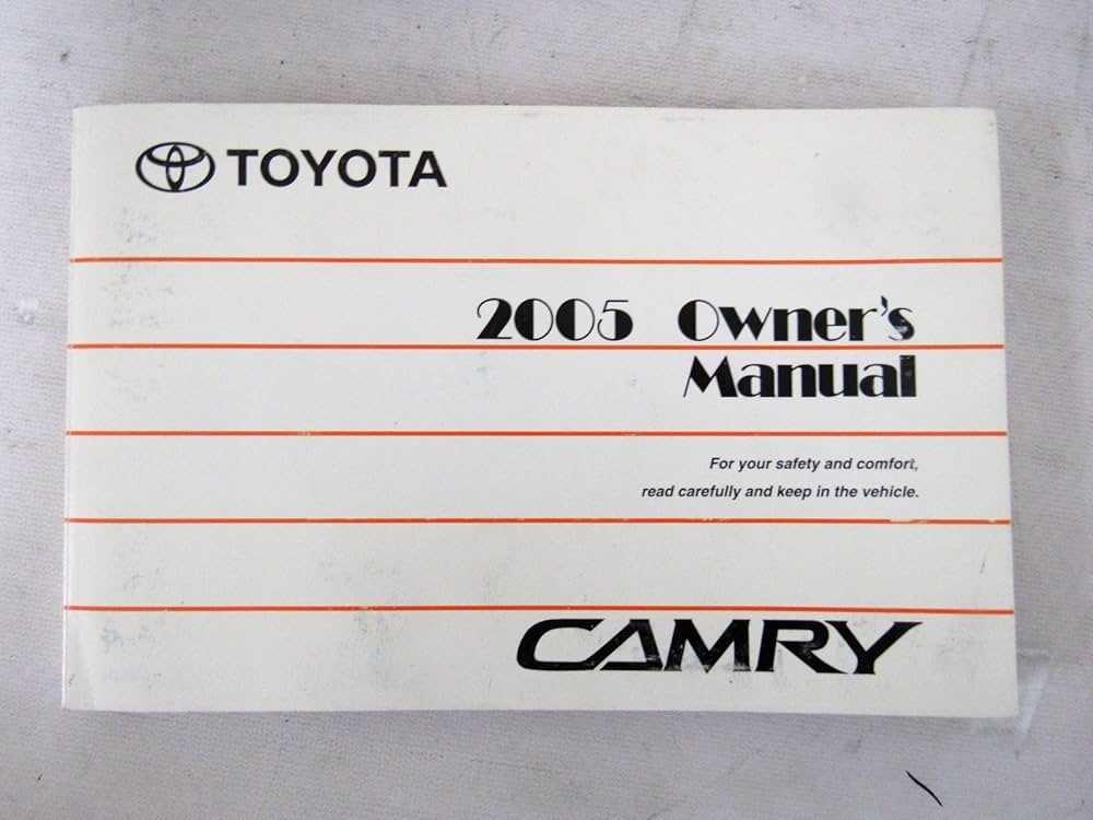 2005 toyota camry le owners manual