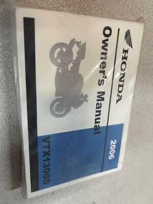 2006 honda vtx 1300 owners manual